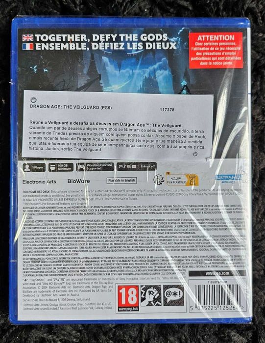 Jogo PS5 Dragon Age The Veilguard + DLC de bónus, versão PT, selo IGAC