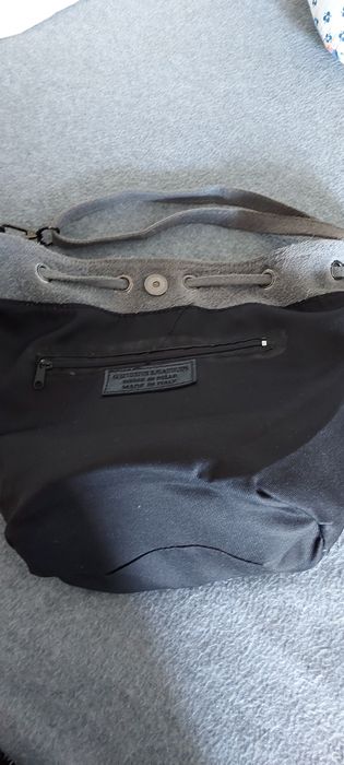 Torba zamszowa, szara