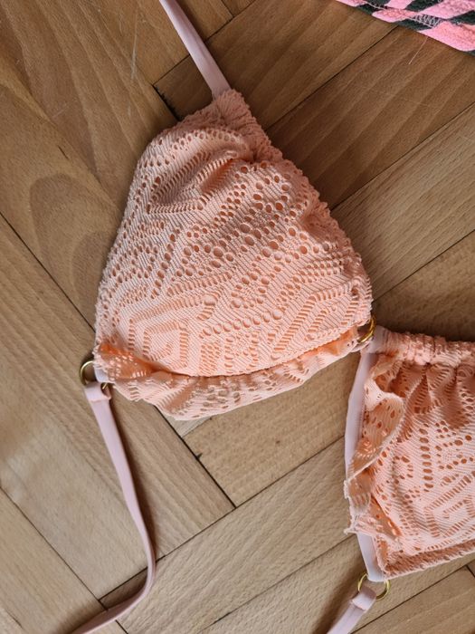 Strój kąpielowy pomarańczowy+gratis narzutka tunika na Strój xs s