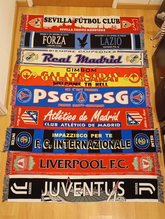 Cachecol - varios clubes de futebol internacionais novos, pede o teu!