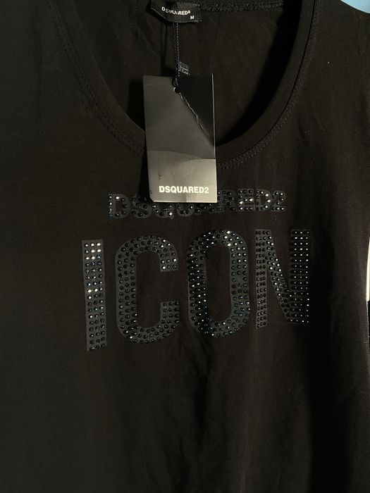 Czarna bluzka dsquared icon M nowa