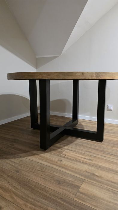 Stól okrągły drewniany mango 130cm