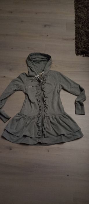 Bluza szara z kapturem jak sukienka S