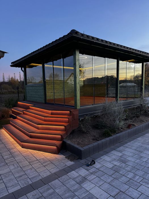 Zadaszenia tarasow drewniane, aluminiowe, poliwęglan, szkło