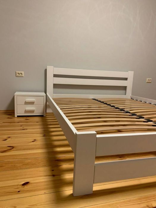 Дерев’яне ліжко з масиву дерева | Букові ламелі в комплекті | Від виробника