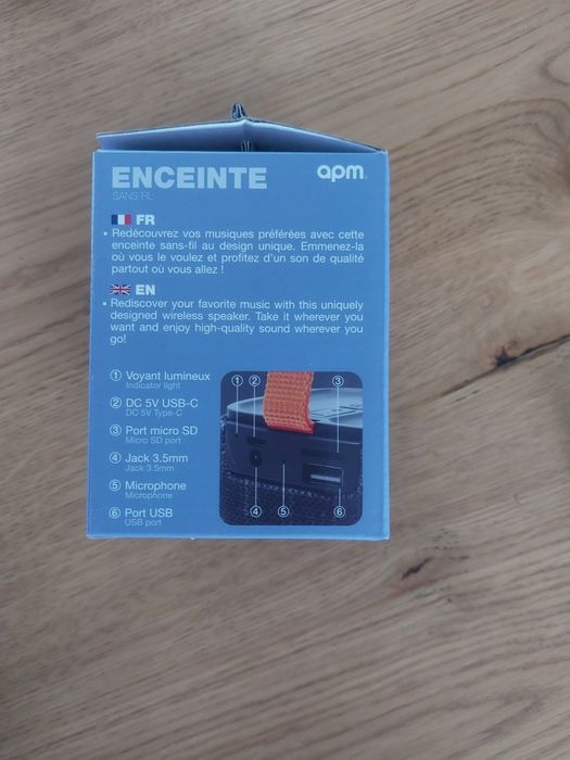 Głośnik bezprzewodowy APM 5W Bluetooth z wejściem microSD i AUX