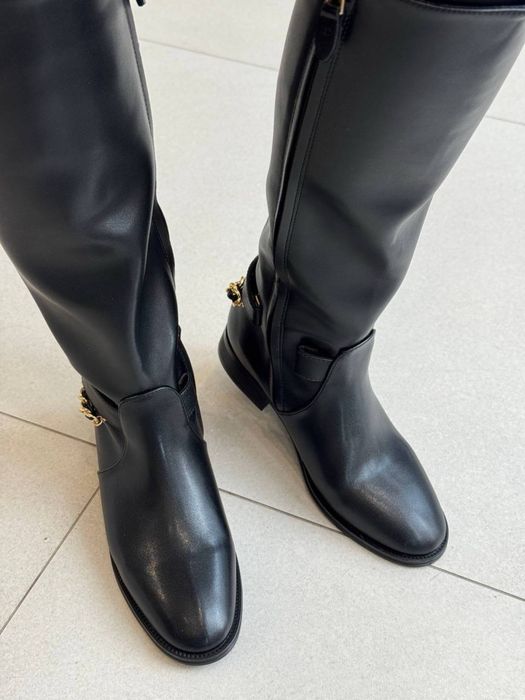 Чоботи високі Chanel шкіра розмір 39-24,5см