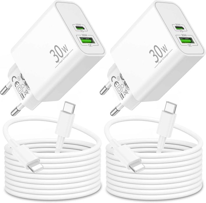 Szybka ładowarka 30W 2-portowa 2 szt. do iphone