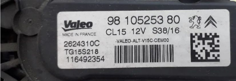 Alternador Peugeot Partner 208 308 Citroen Berlingo C-ELYSÈE C3 C4