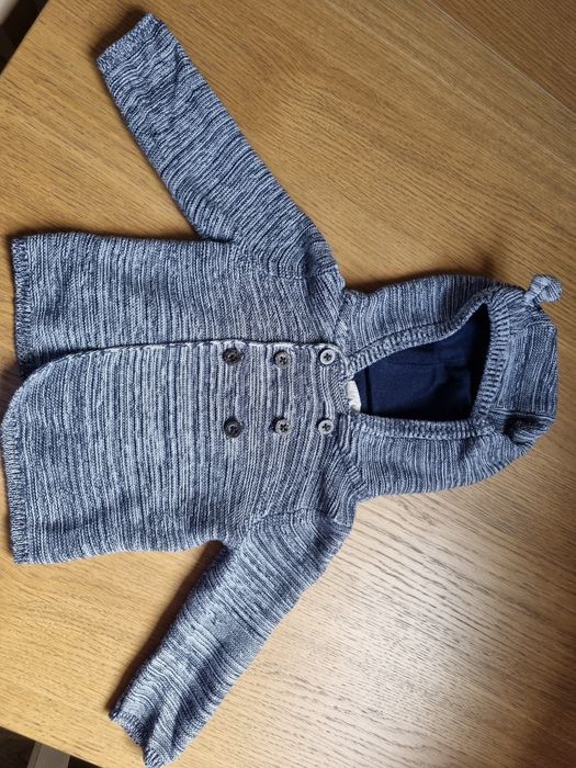 Sweter , sweterek / bluza miś z kapturem z uszami 62/68