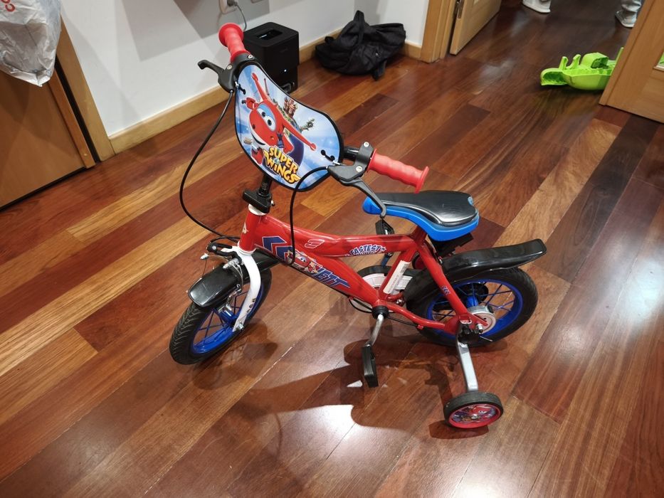 Bicicleta  Super Wings com rodinhas