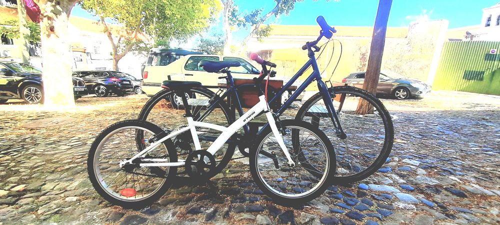 Bicicletas adulto e criança