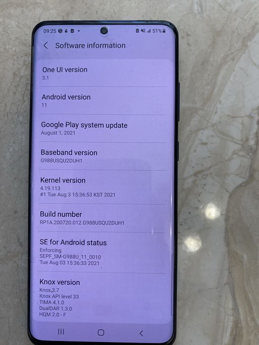 Samsung Galaxy S20 ULTRA 5G (Qualcomm Snapdragon 865)