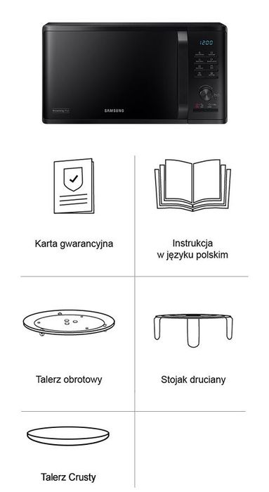 Kuchenka mikrofalowa Samsung MG23K3515CK Grill - idealny stan