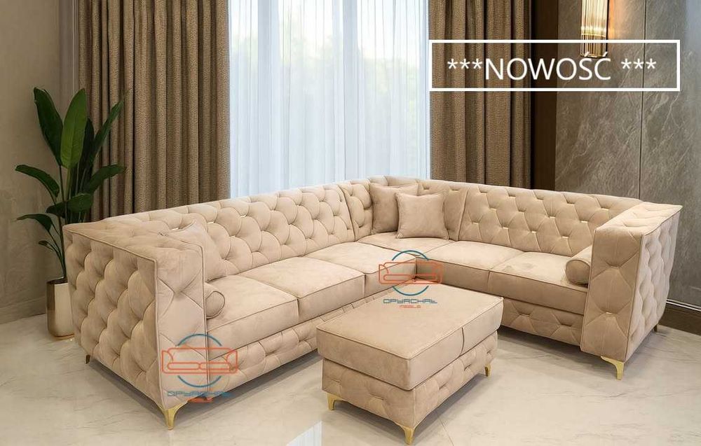 NOWOŚĆ 2025 ! elegancki narożnik z funkcja spania klamerki nr. 90/2025