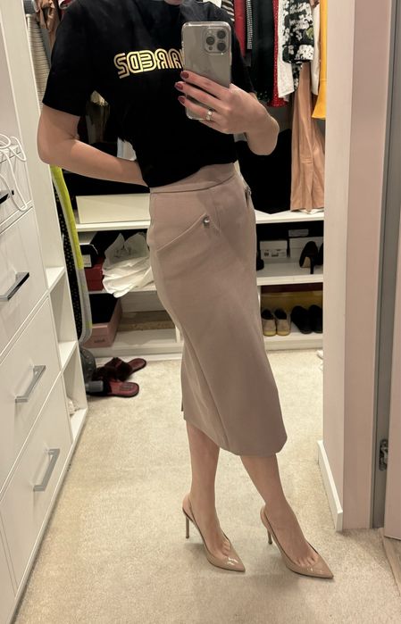 Спідниця міді шерстяна