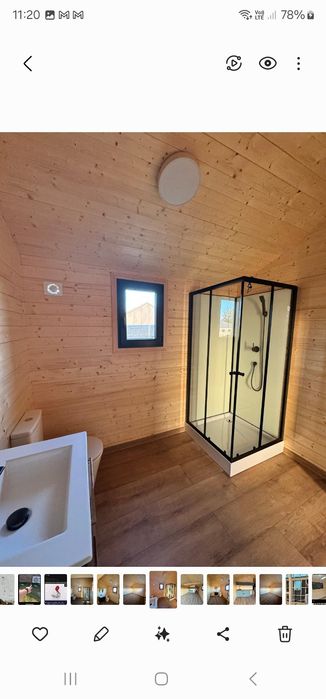Domek mobilny drewniany szkieletowy stodoła antresola