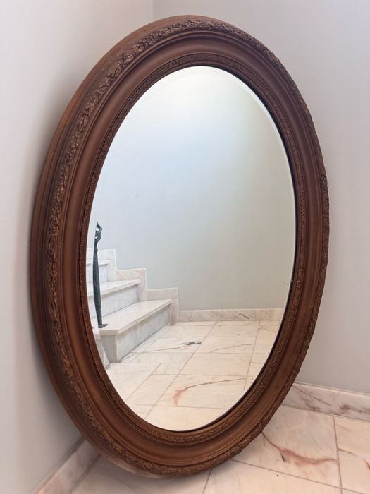 Vintage Espelho Grande Oval