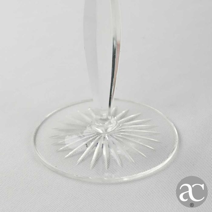 Conjunto de 6 copos Cristal da Bohemia, em Cristal Doublé azul-cobalto