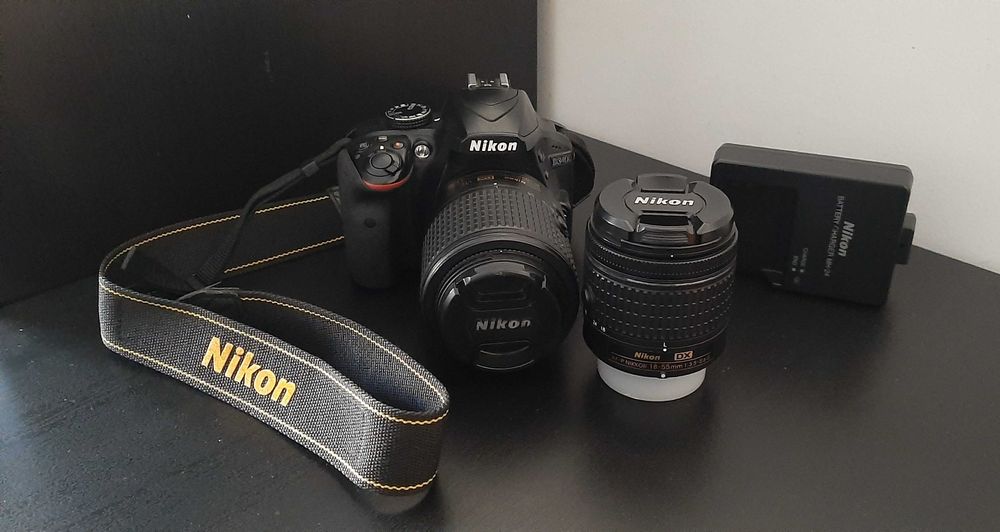 Nikon D3400 + 2 objetivas + acessórios - BOM ESTADO