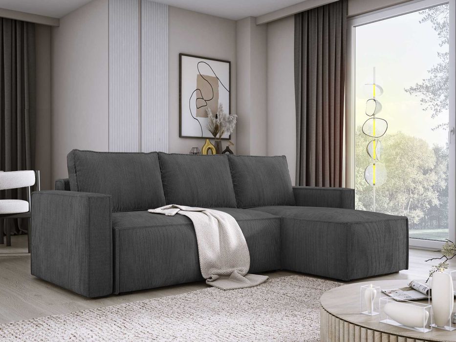 Narożnik z funkcją spania KENZO sztruksowy! Kolory do wyboru!