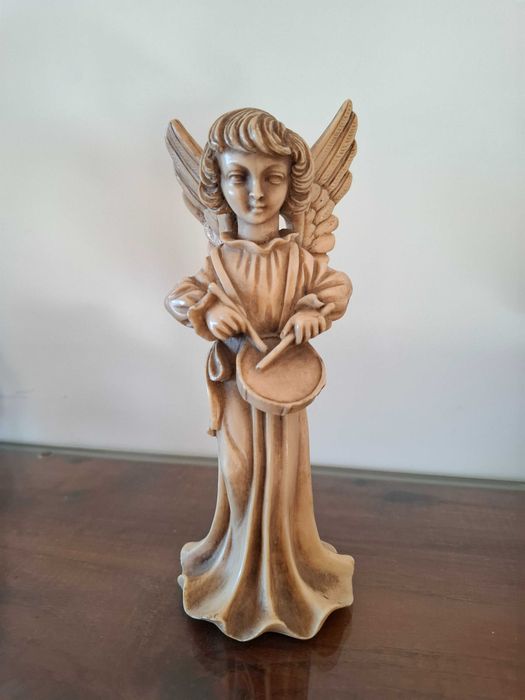 Anjo antigo em Resina 17 cm