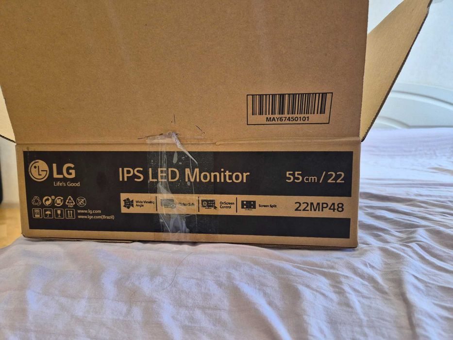 РАБОЧИЙ монитор-22" LG 22MP48A в КОРОБКЕ - в ПОДАРОК клавиатура