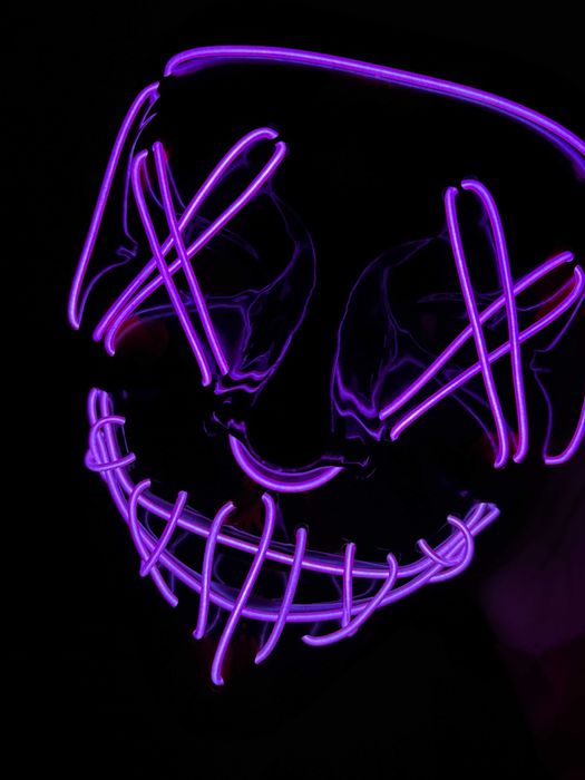 Máscara nova Halloween/Carnaval LED