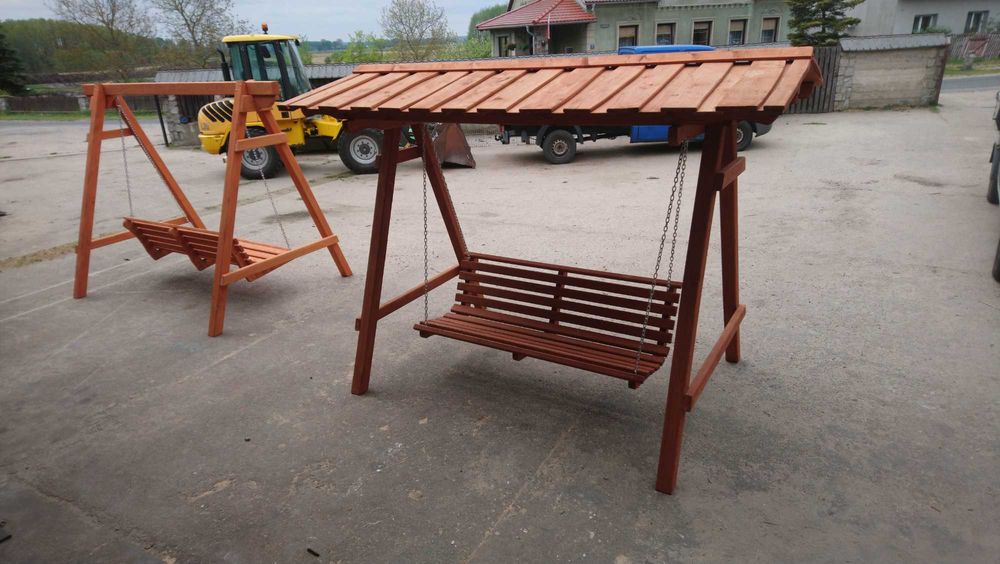 Huśtawka ogrodowa drewniana,różne modele