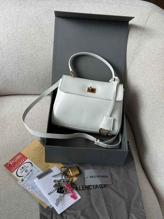 Сумка жіноча Balenciaga Rodeo Mini White/Gold