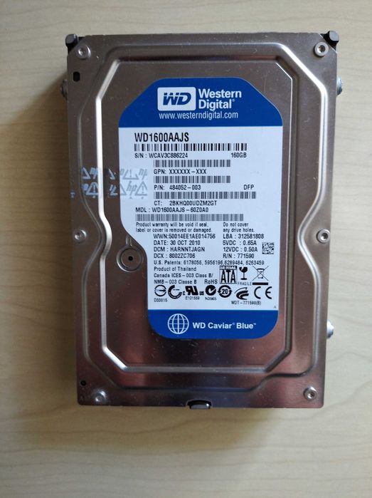 Disco Rígido WD 160GB - 3.5"