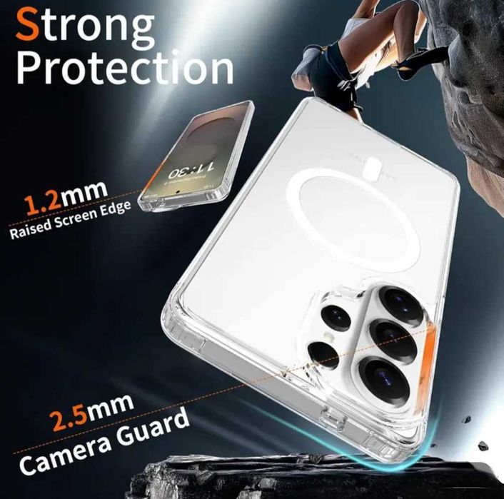 Capa Transparente Magnética Samsung Galaxy S26 Ultra – Carregamento Magnético