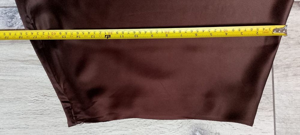 Спідниця Massimo Dutti шовкова атласна коричневий колір розмір XS