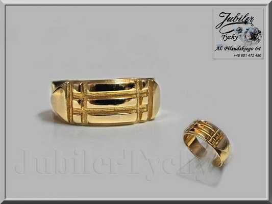 Złoty PIERŚCIEŃ ATLANTÓW Amulet Złoto Au 585 Gold Jubiler Tychy
