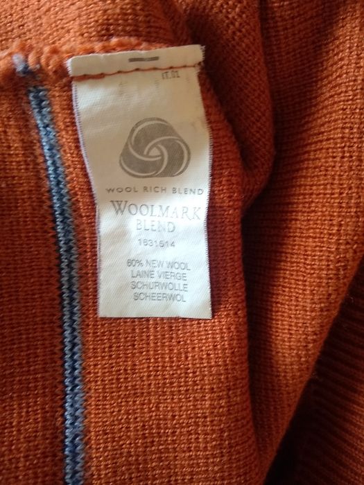 Made in Italy  Męski sweter wełniany 60% nowa wełna 40% akryl, Roz. M