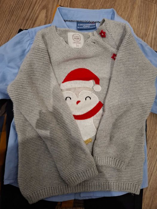 86 spodnie koszula sweterek coccodrillo stan idealny