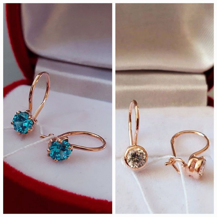 Золоті дитячі сережки 585 проба нові