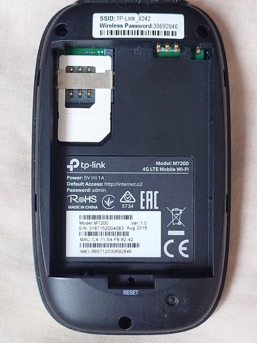 Tp-link 4G LTE Mobile Wi-Fi модем/точка доступу "О2"