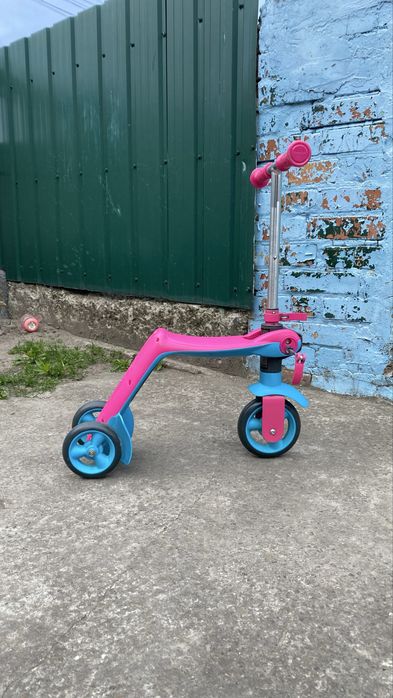 Самокат беновел 2в1  Smoby для дівчинки