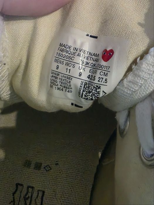 Convese & Comme des Garçons Chunk 70 High
