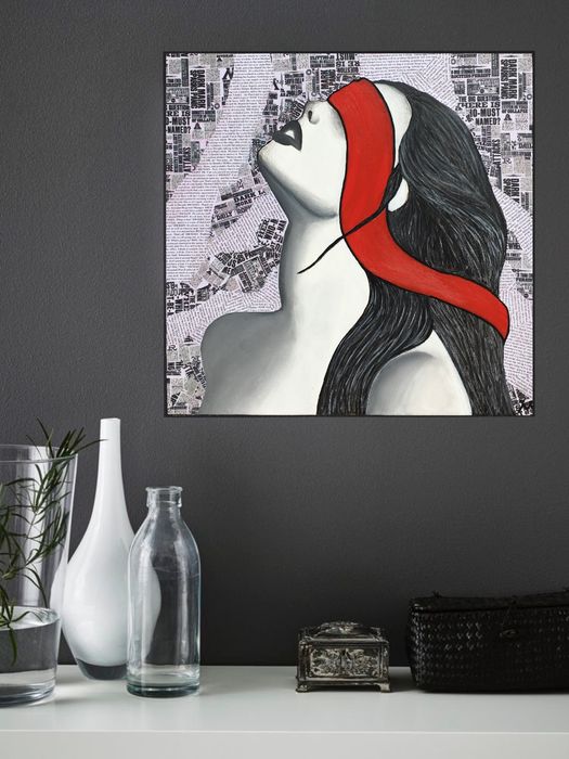 Quadro pintura “Blindspot” | 40x40 cm