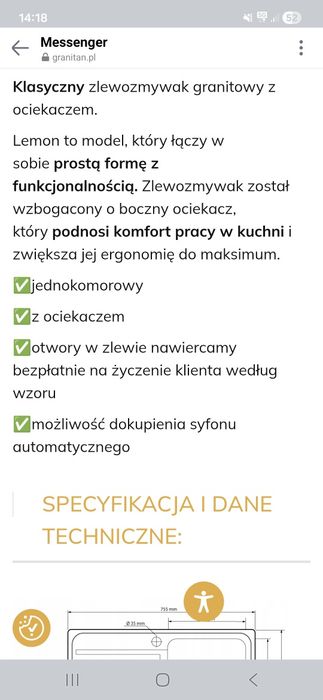 Zlewozmywak Granitowy