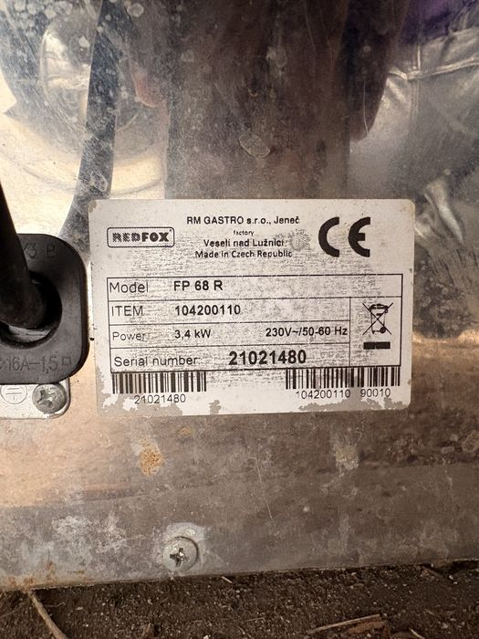 Piec do pizzy i zapiekanek dwukomorowy REDFOX FP 68 R (230V, 3,4 kW)