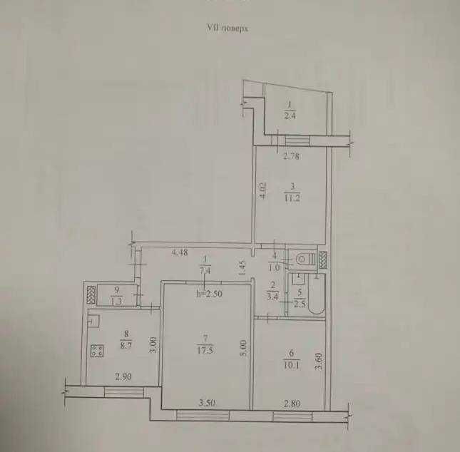 Продаж 3к квартира Перемога| Набережна| Вид на Дніпро | 65м² | 42 000$