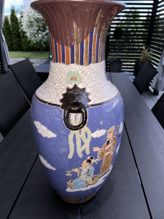 Wazon ceramiczny w stylu Satsuma 58 cm
