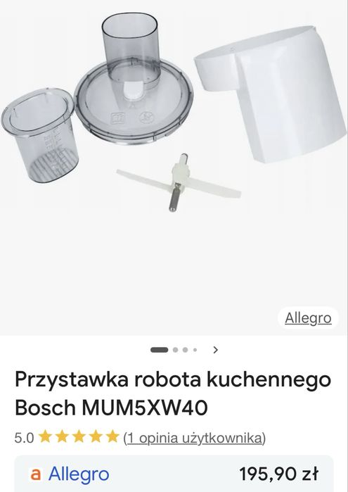 Przystawka krojąco szatkująca do robota Bosch MUM5