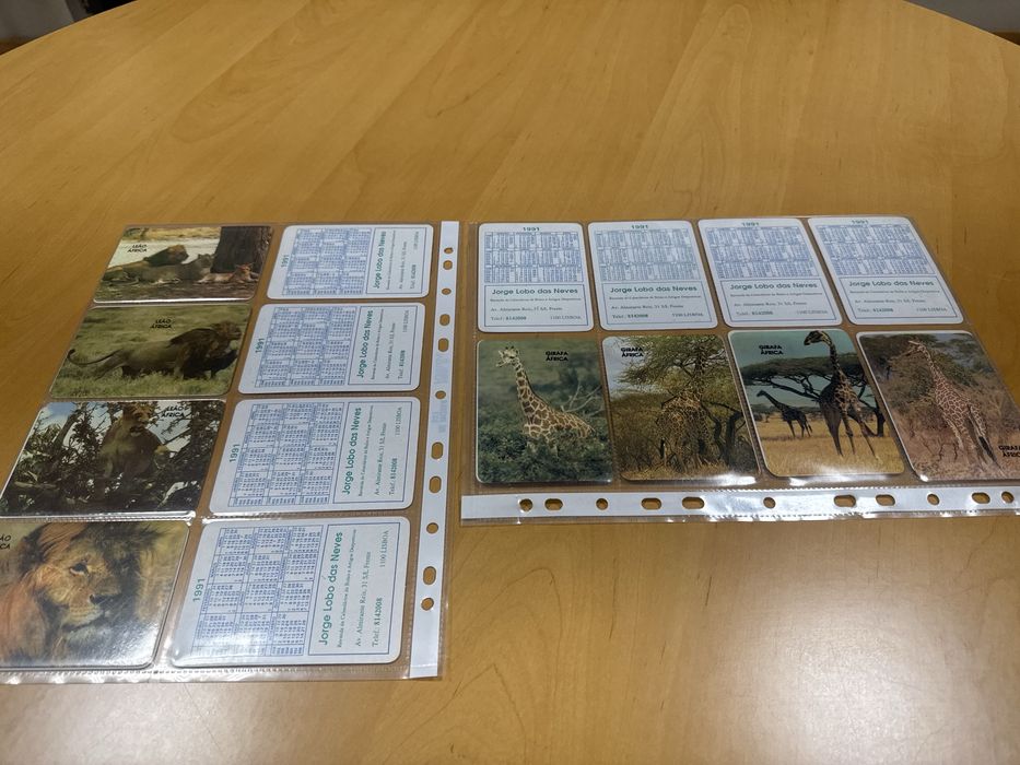 Lote de Calendários de Bolso Vintage – Animais de África