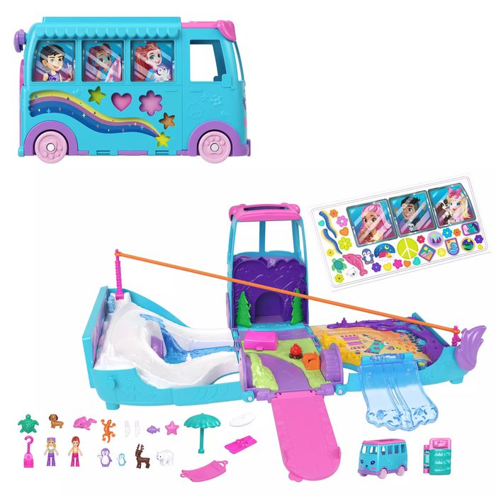 Polly Pocket. JCC22 Transformujący kamper z akcesoriami. Nowy Produkt