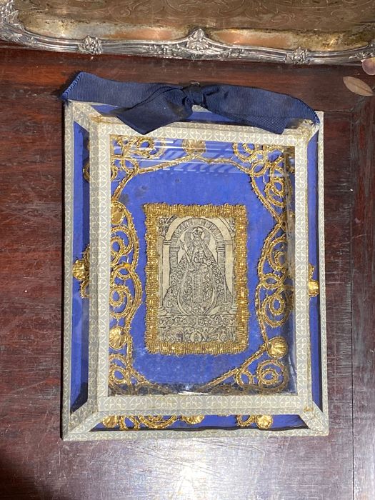 Registo Religioso Antigo Arte Sacra 24,5 cm Fio de ouro