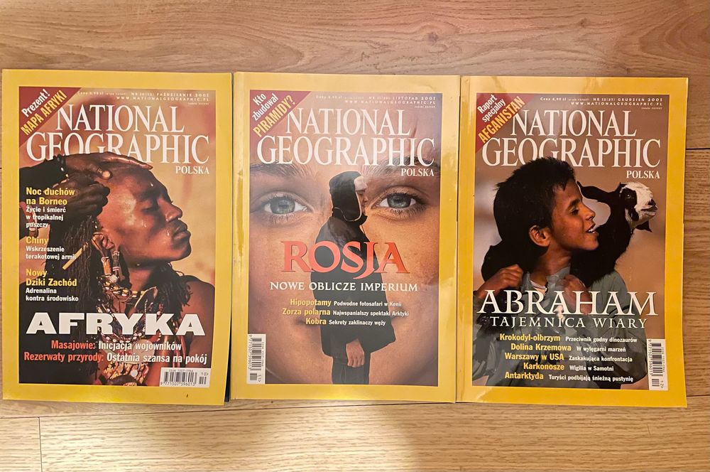 Czasopismo National Geographic 2001, cały rocznik